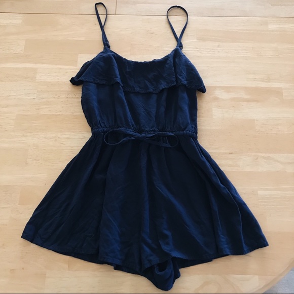 Divided Pants - Dark Blue Romper